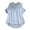 Blue, variant on Cotton Linen Shirts for Women Casual Striped Loose Rolled Long Sleeve Blouse Tunic Button Down Shirt Black