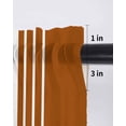 thumbnail image 6 of Burnt Orange White Stripe Tier Curtains 45 Inch Length,Sheer Curtains for Bedroom Living Room Window Modern Rustic Vertical Striped Small Half Window Kitchen Curtains & Drapes 27.5"x45" 2 Panels, 6 of 6