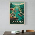 thumbnail image 6 of Panama Canal Retro Travel Poster Vintage Panama Tourism with Locks & Ships Print Poster, 6 of 8