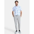 thumbnail image 5 of Birdie Bound Men's and Big Men's Ombre Sunglass Pineapple Print Polo Golf Shirt, Sizes S-3XL, 5 of 5