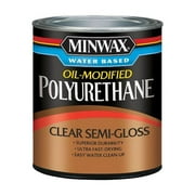 Minwax 630200444 Water-Based Oil-Modified Polyurethane, Warm Semi-Gloss, Clear, 1 Quart, (1 Piece, 1 Pack)