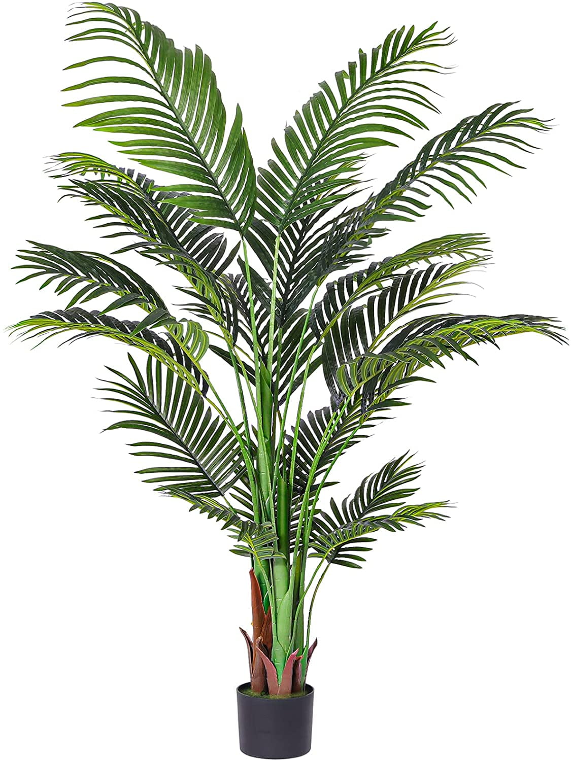 Artificial Palm Tree 5ft Tall Fake Palm Tree with 19 Trunks, Modern