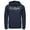 Navy Blue, variant on Men's Justice League Shazam Tropical Logo Pull Over Hoodie Black Medium