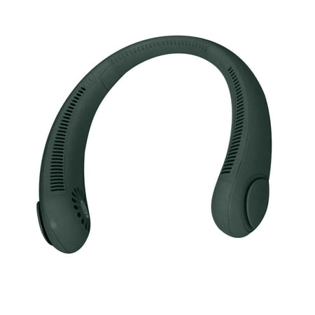 

Cailmei Twistable Neck Hanging Fan Lazy Sports Silent Mini Usb Learless Neck Hanging Small Fan Battery-Operated Fan For Outdoor Sports Home Office Travel Green
