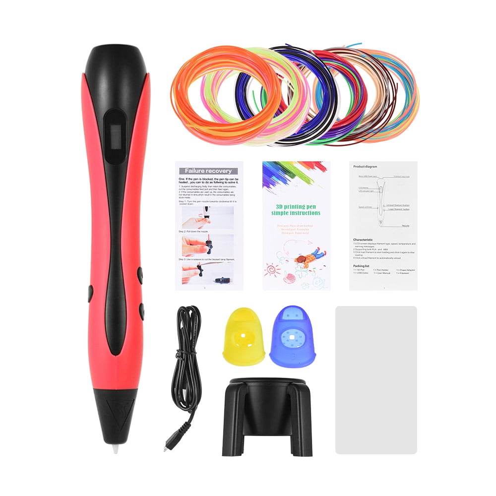 PLA Filament Kid Crafts DIY Gift 3D Printing Pen Drawing Art Model LCD Screen