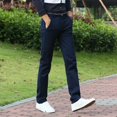thumbnail image 2 of Pantalones largos de oficina para hombre, de negocios, informales, con bolsillos, novedad en ropa de calle, ropa original, tallas grandes, estilo coreano barato, 2 of 5