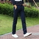 thumbnail image 2 of Pantalones largos de oficina para hombre, de negocios, informales, con bolsillos, novedad en ropa de calle, ropa original, tallas grandes, estilo coreano barato, 2 of 5