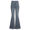 thumbnail image 4 of Dpytoraw Girls Stretch Denim Flared Pants, Bootcut Jeans for Teenagers and Big Kids Fashion Trousers with Comfortable Fit Blue Size 13-14 Years, 4 of 6