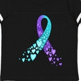 thumbnail image 4 of Inktastic Suicide Prevention Ribbon with Blue and Purple Hearts Boys or Girls Toddler T-Shirt, 4 of 5