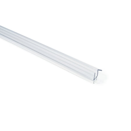 1 Glass Shower Door - ShowerDoorDirect Frameless Shower Door Bottom Sweep w/ Drip Rail for 1/4