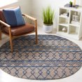 thumbnail image 2 of SAFAVIEH Natural Fiber Tayler Geometric Area Rug, Blue/Natural, 6' x 6' Round, 2 of 8