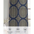 thumbnail image 6 of Traditional Tribe Sheer Curtains 84 Inch Length 2 Panels Set for Living Room/Bedroom, Retro Rustic Morocco Pattern Kitchen Curtains Grommet Semi-Sheer Curtains Drapes Window Treatments 52"x84"x2, 6 of 7