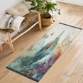 thumbnail image 5 of Bed Long Carpet Bed Rug 72x23.5In Indoor Non-Slip Durable Carpet Floor Mat Runner Rug Bedroom Hallway Carpet Machine Washable Watercolor Blue Bird, 5 of 8