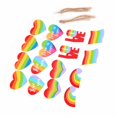thumbnail image 1 of Adornos de bandera de corazón arco Iris ANGGREK Madera contrachapada de álamo Múltiples estilos, 1 of 7