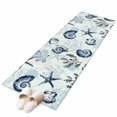 thumbnail image 2 of Summer Marine Life Washable Runner Rugs 2'x6', Ocean Watercolor Sea Conch Starfish Shell Coastal Low Pile Throw Entryway Rug Non-Slip Sturdy Edge Binding Carpet for Indoor Bedside Entrance Bedside, 2 of 9