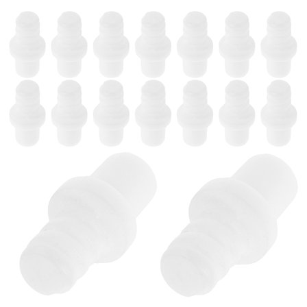 HINTRMENT 20Pcs Toilet Brush Handle Joint Spiral Joint White Plastic for Bathroom Cleaning Supplies