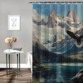 thumbnail image 2 of Orinice Eagle Mountain Lake Mountain Range Bathroom Decor Set - Colorful Luxurious Graphic Print Polyester Fabric Shower Curtain with Hooks, Chic Modern Design, Multi Size Options 36x72, 2 of 7