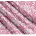 thumbnail image 3 of Soimoi Pink Cotton Cambric Fabric Stripe & Vector Design Damask Printed Fabric 1 Yard 42 Inch Wide, 3 of 7