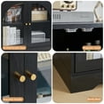 thumbnail image 5 of Wirrytor Accent Cabinets Storage Cabinet with Acrylic Door, Short Floor Wood Sideboard Buffet Cabinet with Display Adjustable Shelve for Living Room(Black), 5 of 8