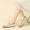 Beige, variant on Womens Shoes Slip On Casual Flat Shoes for Women Square Toe Espadrilles