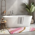 thumbnail image 2 of Pink Gold Marble Pattern Kitchen Rug Mat,Kitchen Runner Rugs Non Skid Washable,Decorative Kitchen Floor Mats for Kitchen,Sink,Laundry,17"x47.2", 2 of 7