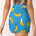 thumbnail image 5 of Banana Print Women's skirt Mini Skirts A Line Skirt With Hide Pocket Banana Fruit Yellow Potassium Potassium Boost Plantains, 5 of 6