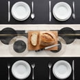 thumbnail image 3 of Abstract Table Runner 13x72 Inch Mottled Geometric Black Gold Stripe Circle Moon Table Runner Non-Slip Dresser Scarves for Holiday Decorations, Party, Dinner and Gatherings, 1 Pack, 3 of 8