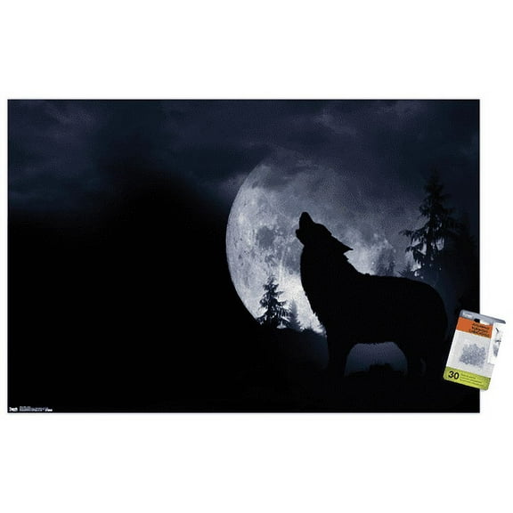 Wolf - Howl Wall Poster with Push Pins, 22.375" x 34"
