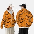 thumbnail image 3 of Kdxio Trick Or Treat Print Women Men Sun Protection UPF 50+ Jackets Zip Up Long Sleeve Hoodie Hiking Lightweight with Pockets, 3 of 5