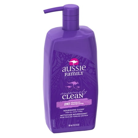 Aussie Aussomely Clean 2in1 Shampoo + Conditioner With Pump, 29.2 fl oz