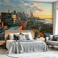 thumbnail image 2 of Prxcm Canvas Wall Mural Peel and Stick Large Wallpaper Aerial view Lower skyline sunset Wall Art Decor for Living Room Bathroom Self Adhesive and Removable 100in x 144in, 2 of 2