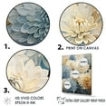 thumbnail image 3 of Designart "Simply Beige And Muted Blue Mums In Bloom IV" Mums Floater Framed Canvas Art Print, 3 of 5