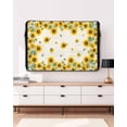 thumbnail image 3 of Outdoor TV Cover 60 to 65 Inch Weatherproof, Farmhouse Sunflowers Floral Print Waterproof TV Screen Protector for Outside Decor with Zipper and Pocket 58"L x 37"H , Beige, 3 of 7