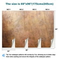 thumbnail image 3 of Peel and Stick Canvas Wallpaper Wall Mural Brushed surface brass old plate copper texture Wall Art Self Adhesive and Removable 69in x 98in, 3 of 7