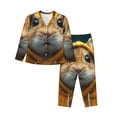 thumbnail image 1 of Balery Modern Yellow Sweater Guinea Pig Conjunto de Pijama con Estampado para Mujer, Conjunto de Dos Piezas con Manga Larga, Ropa de Dormir Suave con Bolsillos, Pijamas Cómodos-Large, 1 of 7