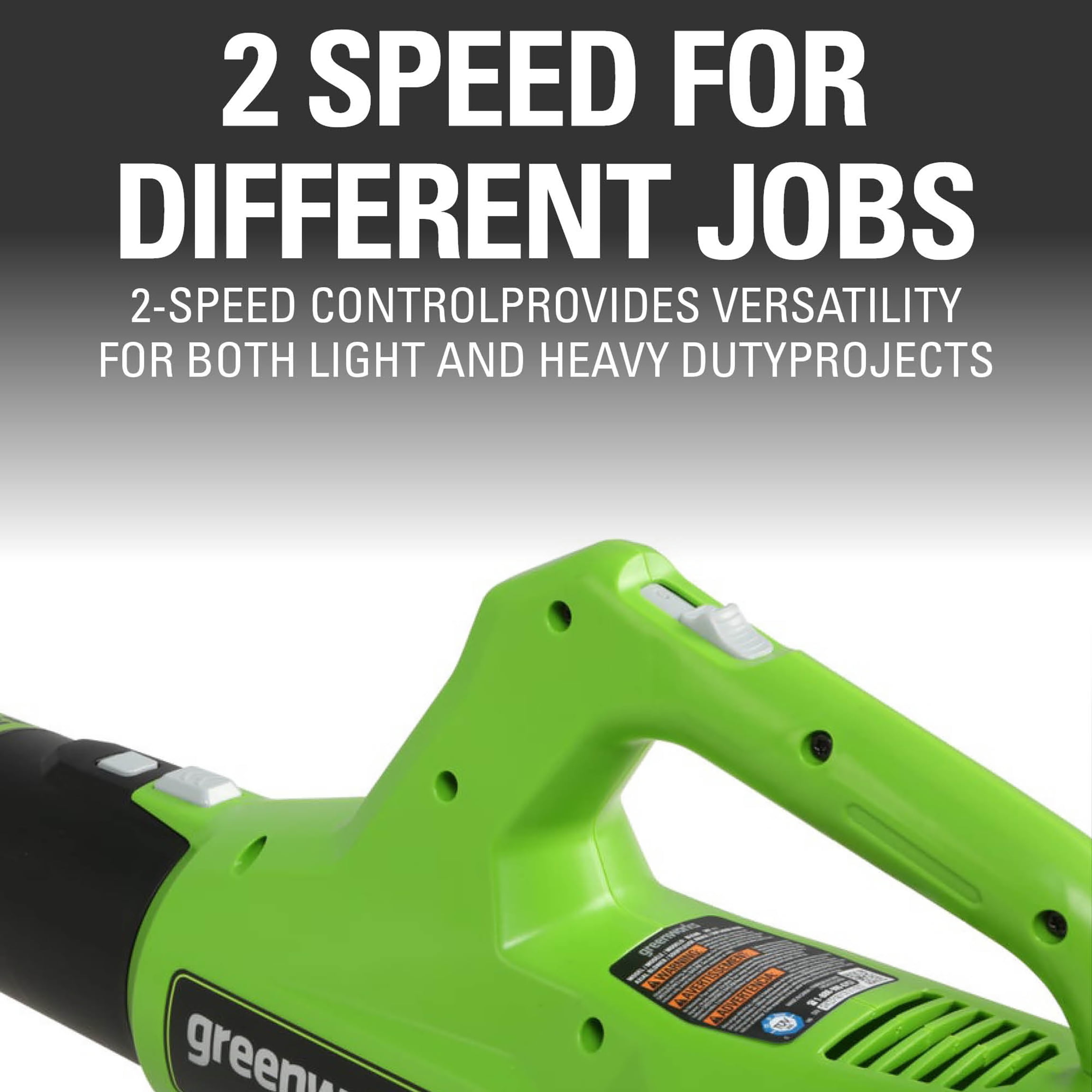 Greenworks 40V 350 CFM at 100 Mph Leaf Blower with 2.0 Ah Battery & Charger 2412002