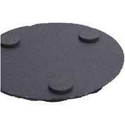 Aislor 8/12pcs Slate Coasters Bulk Engraving Blanks Black Stone Coasters with Anti-Scratch Bottom for Black C One Size