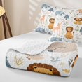 thumbnail image 4 of Erosebridal Woodland Animal Lion Quilt Full for Girls, Cartoon Pine Tree Full Bedspread Sets, 3 Pieces, 4 of 7