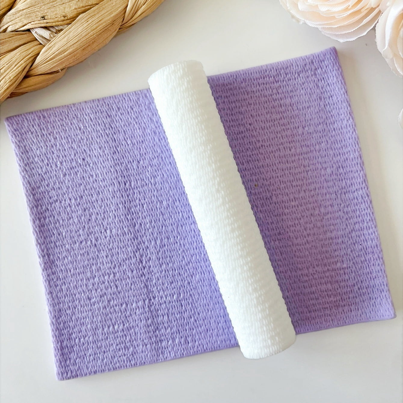 DIY Fabric Texture Polymer Clay Roller - Perfect Tool for Earrings and Jewelry Making