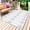 White, variant on Spring Floral Outdoor Rug for Patio/Deck/Porch, Non-Slip Large Area Rug 3 x 5 Ft, Vintage Bohemia Flowers Leaves Bows Black Indoor Outdoor Rugs Washable Area Rugs, Camping Rug Carpet Runner