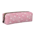 thumbnail image 1 of Fotbe Pink Flamingos and Flowers Estuche para Lápices de Cuero con Estampado, Estuche con Cremallera Resistente, Organizador Compacto y Elegante para Papelería, 1 of 7