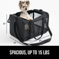 thumbnail image 4 of GORILLA GRIP Cat Carrier Portable Dog Kennel Up to 15 Lbs, Airline Pet Travel Bag, Black, 4 of 10