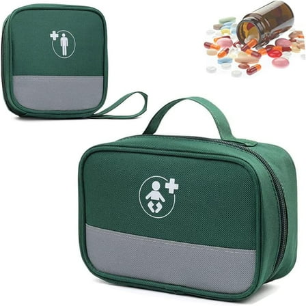 2-Pack Family Doctor Bag, Portable First Aid Medical Bag, Large Capacity Waterproof Medicine Bag, for Home, Office and Travel