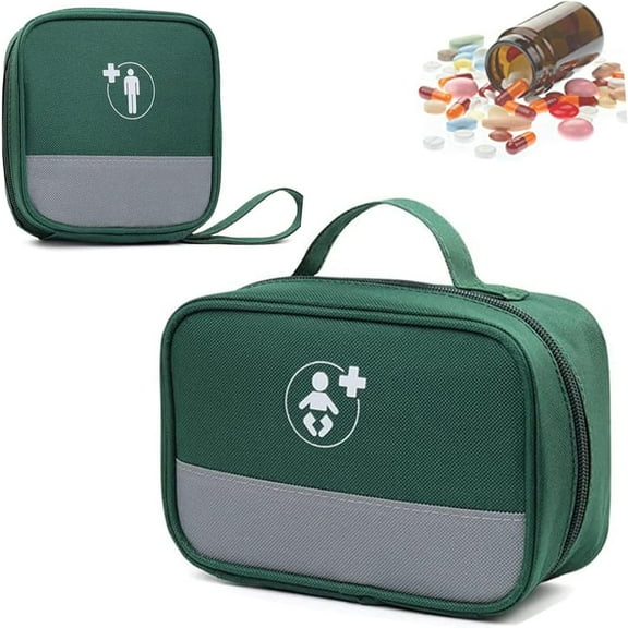 2-Pack Family Doctor Bag, Portable First Aid Medical Bag, Large Capacity Waterproof Medicine Bag, for Home, Office and Travel
