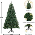 thumbnail image 2 of Árbol de Navidad Artificial CM-TOP Montaje Rápido Pino de Navidad Decoración Navidad 150 cm Soporte de Metal 450 Ramas, 2 of 6