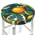 thumbnail image 3 of Balery Fresh Orange Velvet Round Bar Chair Cushion Cover Adjustable, Protects From Scratches And Stains, Soft & Washable Ideal For Wooden And Metal Stools - 12 Inch, 3 of 7