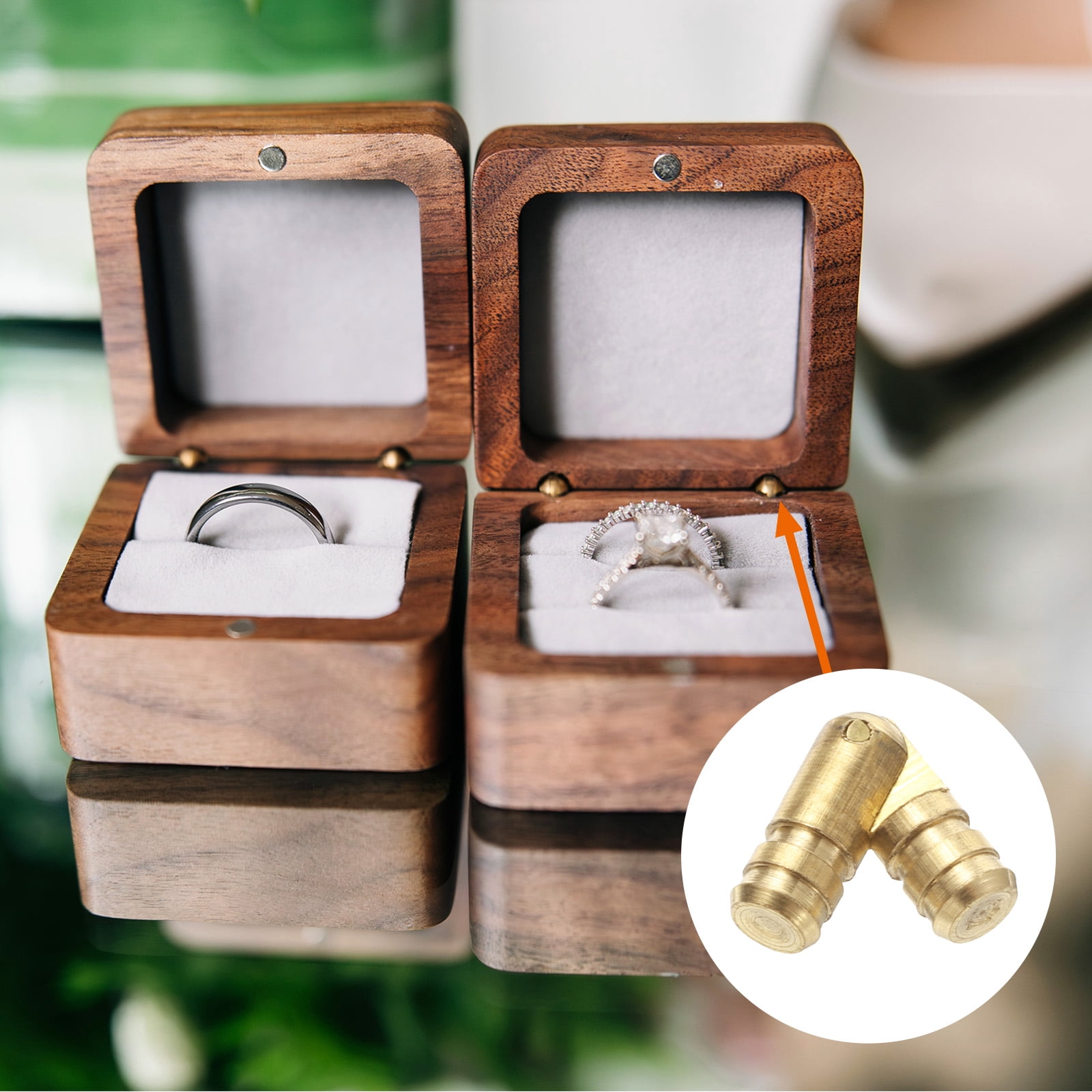 Unique Bargains Invisible Barrel Hinges Brass Concealed Hidden Barrel Hinge 4x17mm Gold