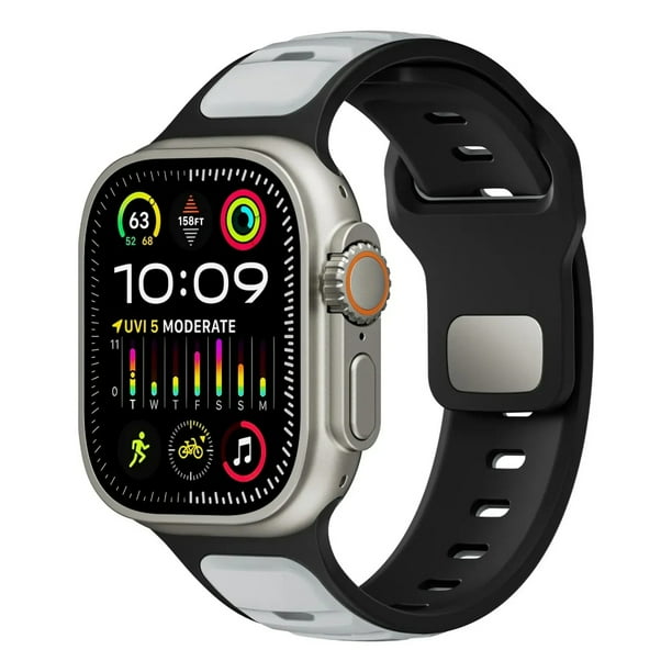 Correa de Silicona Transpirable para Apple Watch, Bicolor, Deportiva
