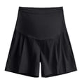 thumbnail image 3 of Pounoo Womens Maternity Shorts Adjustable Waist Maternity Shorts Plain Womens Pregnancy Shorts Relaxed Fit Casual Daily Stretchy Womens Pregnancy Shorts, 3 of 9