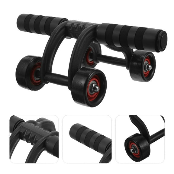 Worgeous Fitness Wheel Roller ABS Black 1Set